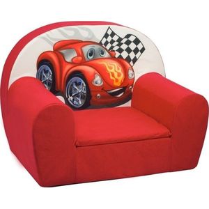 Luxe kinderstoel - kinderfauteuil - sofa - 60 x 45 - rood - cars