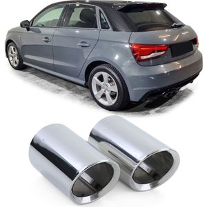 Uitlaatsierstuk - voor Audi A1 1.4TFSI + 2.0TDI 8X1 2/3D 2010-2018, 1.4TFSI + 2.0TDI 8XA Sportback 4/5D 2011-2018 - 80mm - hoogglans