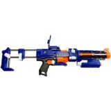 NERF gun geweer blauw met 20 foam darts