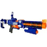 NERF gun geweer blauw met 20 foam darts