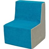 Kinderstoel meubel schuim blauw & beige