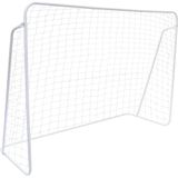 Voetbaldoel - 300x200cm - met net en haringen - wit