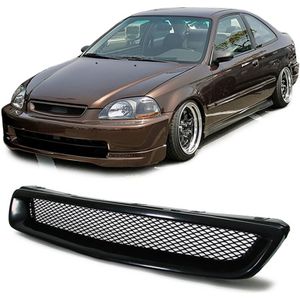 Autogrille - Honda Civic 95-98 EJ EK EM1 - Sport rooster - Zwart inzetstuk