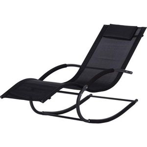 Leco wip - schommelstoel (zwart) - Ligbed aanbieding | Lage prijs ligstoel  | beslist.nl