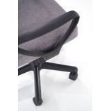 TIMMY - kinderbureaustoel - stof - 52x81-91x59 cm - zwart grijs