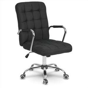 Bureaustoel ergonomisch + verstelbaar – Textiel zitting – Zwart