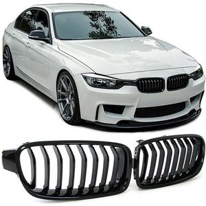 Grill Nieren - BMW 3 serie F30 F31 11-19 - Sport rooster - Prestaties zwart glans