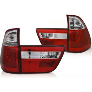 Achterlichten BMW X5 E53 09.99-10.03 - ROOD WIT