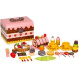 Speelgoed eten - 29 elementen - 16x18,5x22,5 cm - hout