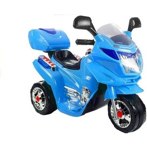 Elektrische kindermotor driewieler - blauw - 12V
