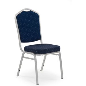 Eettafel stoel - stof - 45x93x48 cm - blauw