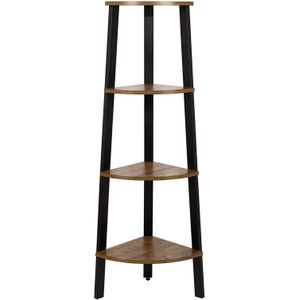 Vintage Hoekkast - 34 x 125 x 34 CM - Hoekplank - Rustieke Stijl
