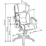 FOSTER - bureaustoel - eco leer - 68x118-125x74 cm - lichtbruin