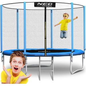 Trampoline - ø312cm - blauw - 150kg max - met ladder en net