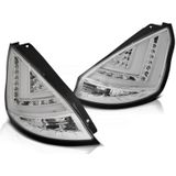 Achterlichten FORD FIESTA MK7 12-16 HB CHROOM LED STRIP