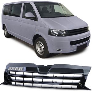 Autogrille - VW Bus T5 Facelift 09-15 - Glanzend Zwart - Badgeloos