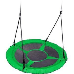Nestschommel - 95 cm diameter - groen - met touwen
