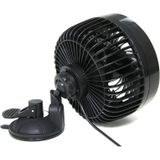 12V ventilator - voor de auto - met zuignap - 15 cm - zwart