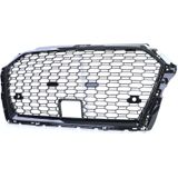 Honingraat grill - Audi A3 8V 16-20 - Badgeloos - Zwart glans