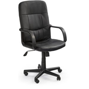 DENZEL - bureaustoel - eco leer - 58x100-110x60 cm - zwart
