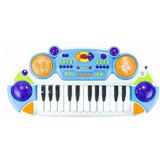 Kinder keyboard - met Microfoon en Stoel -  48 cm - Blauw