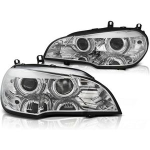 Koplampen Xenon BMW X5 E70 07-10 AE DRL LED CHROOM HID