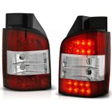 Achterlichten voor VW T5 04 03-09 ROOD HELDER LED