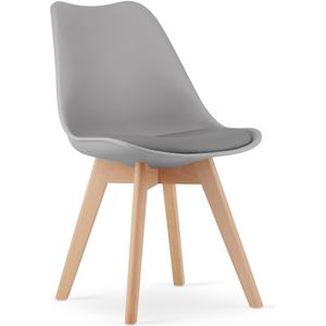 Eetkamerstoelen MARK - eco leer - set van 2 - grijs