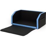 Hondenmand auto - zwart/blauw - 90x55 cm - auto veiligheidsgordel