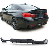 Achterdiffusor - BMW F32 F33 F36 - Performance Carbon - Dubbele Uitlaat - Zwart - 121x43x13cm