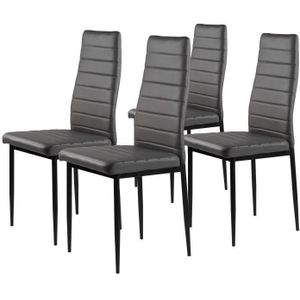 Stijlvolle Eetkamerstoelen Set - Ruimtebesparend - 4 Grijze Stoelen