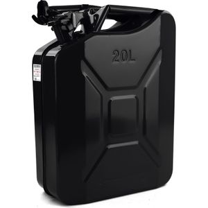 Jerrycan - 20 liter - benzine - 460x360x180 mm - zwart