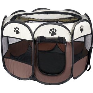 Honden/katten box - 80cm - opvouwbaar - bruin