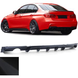 Achterdiffusor - BMW 3-serie F30 F31 - Zwart mat - Enkele uitlaatuitsparing