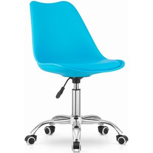 ALBA - Bureaustoel - draaistoel - met wieltjes - blauw