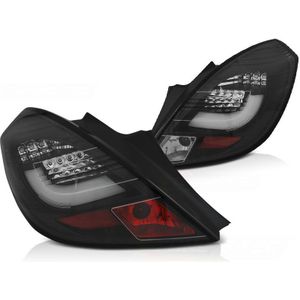 Achterlichten OPEL CORSA D 3D 04 06-14 ZWART LED STRIP