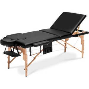Verstelbaar Massagebed - 10-staps paneel - 61-83 cm hoogte - ecologisch leer
