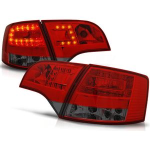 Achterlichten voor Audi A4 B7 11 04-03 08 AVANT ROOD SMOKE LED