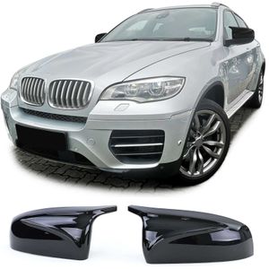 Spiegelkappen - voor BMW X5 X6 type-E70 E71 - zwart glanzend