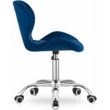 Bureaustoel AVOLA - ergonomisch - velours - blauw