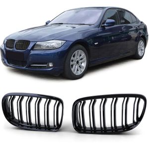 Grill nieren - BMW 3 Serie E90 E91 08-12 - Sportieve look - Zwart glans