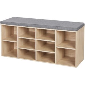 Schoenenkast met bankje - 104x30x48 cm - max. 150 kg