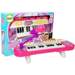 Speelgoed keyboard piano met USB en Microfoon – Roze