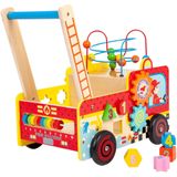 Houten loopwagen brandweer - educatief - 45x30x40cm