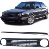 Radiateurgrill - VW Golf 2 83-91 - Badgeloos - Spoiler + Zwart