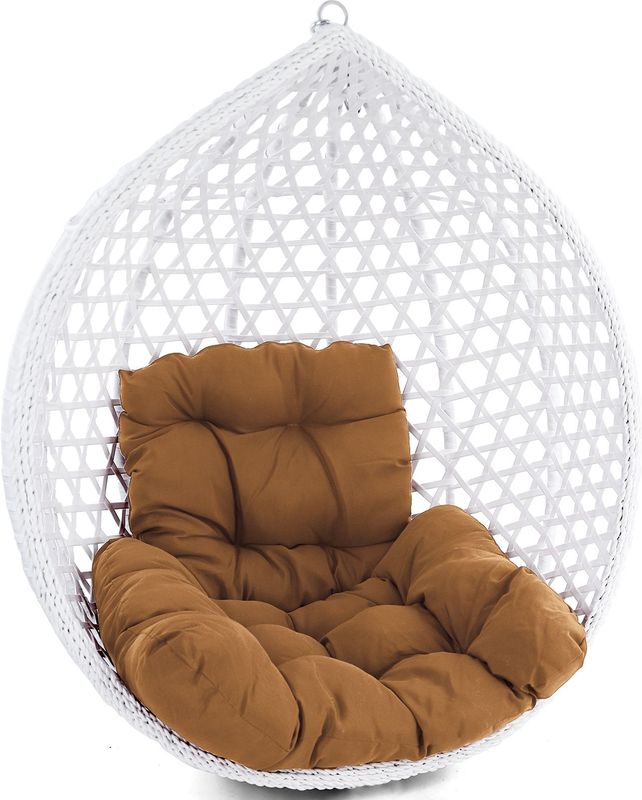 Kussen voor hangstoelmand incl. rugdeel 2-delige set fun brown