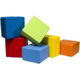 Schuimblokken bouwblokken 6 delige set meerdere kleuren
