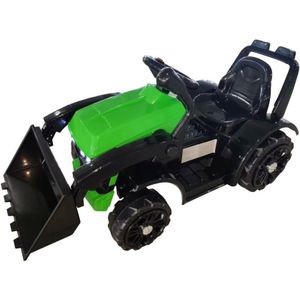 Kindertractor - elektrisch - 74x40x35cm - groen, zwart