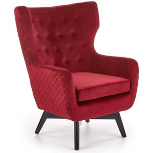 MARVEL - fauteuil - stof - bordeaux/zwart - 75x103x83cm