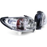 Achterlichten voor Peugeot 206 CC Coupe Cabrio 00-08 - volledig chroom